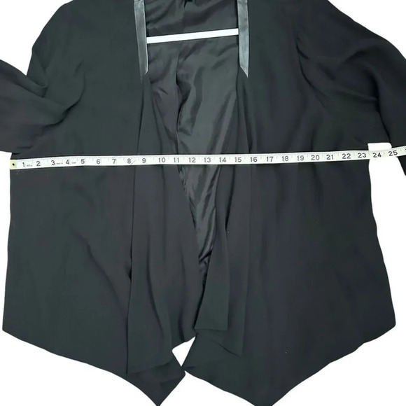 Eileen Fisher Drape Georgette Crepe Silk Jacket Women's Size 1X Black System - Picture 5 of 6